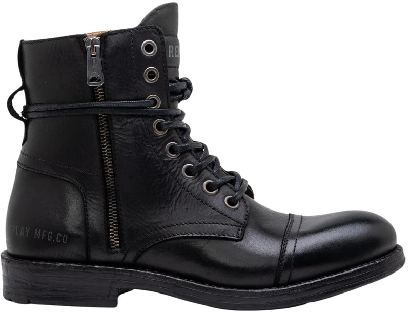 Replay Men's Phim Biker Boots, Black Black 3, 8 UK