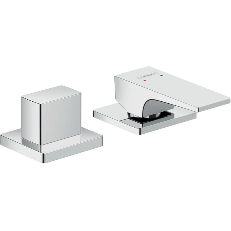 hansgrohe Metropol 2-hole rim-mounted manual single lever bath mixer with lever handle, chrome, 32548000