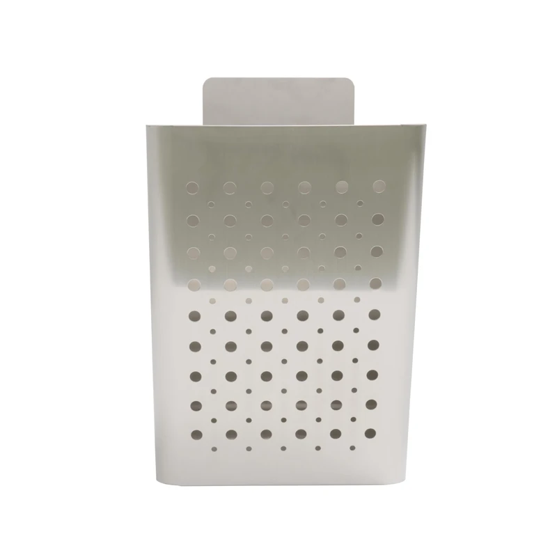 Amig - Advertising Basket with Front Grille, letterbox for Propaganda, for Exterior Walls or Walls of Portals or entrances, Stainless Steel, Silver, 22 x 36 x 19 cm