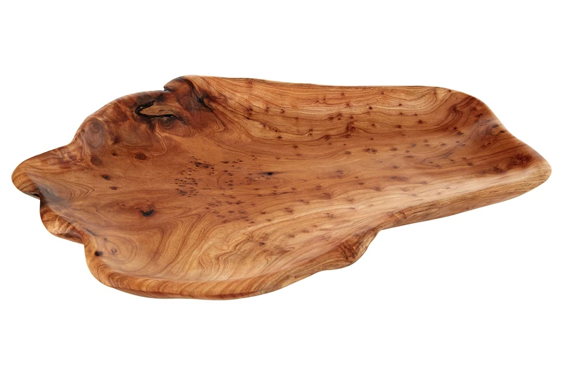 Premier Housewares Kora Serving Dish, Natural Cedar (41 x 28 cm) - Image 1