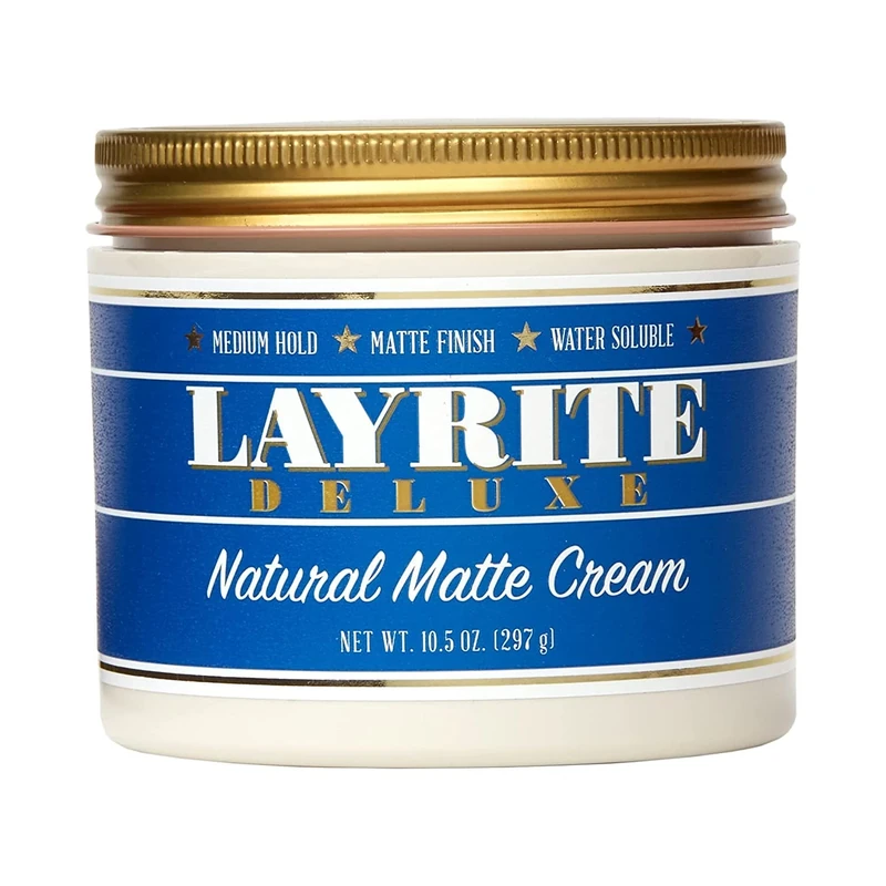 Layrite Natural Matte Cream 297g | Medium Hold | Water Soluble | Matte Finish - Image 1