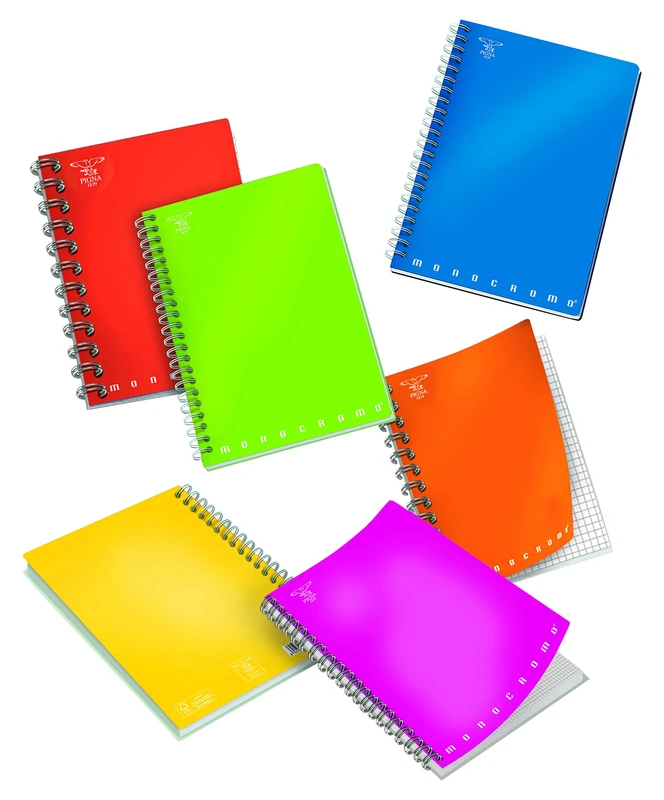 PIGNA 02175655 M Notebook Midi Without Holes and Microperforation Spiral, 70 Sheets, 10 x 15 cm