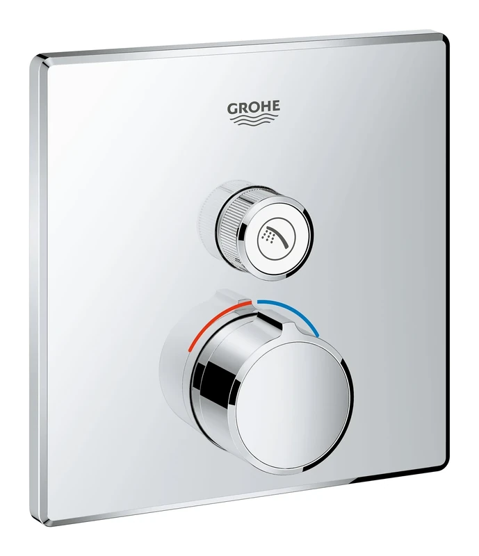 GROHE Smartcontrol Concealed Mixer for Shower, with One Valve, Square Shape, Chrome Finish Made In Germany 29147000