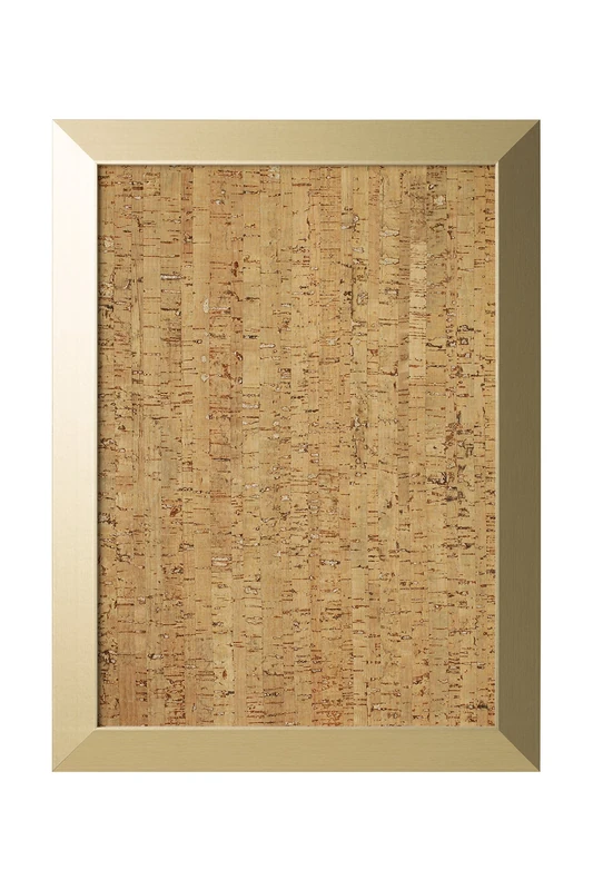 Bi-Office, Notice Board Kamashi, Decorative Cork, Gold MDF Frame, 90x60cm