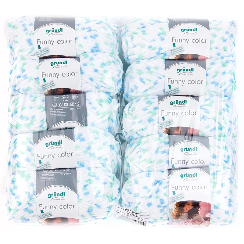 Gründl 3525 – 04 Funny Color Cotton Cover 100% Polyester, Blue/Green Color, 47, 50 x 40 x 10 cm