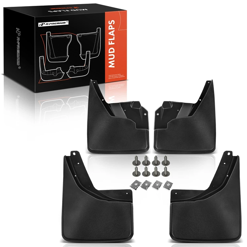 A-Premium Splash Guards Mud Flaps Mudguards Compatible with Hummer H3 2006 2007 2008 2009 2010 Front and Rear 4-PC Set