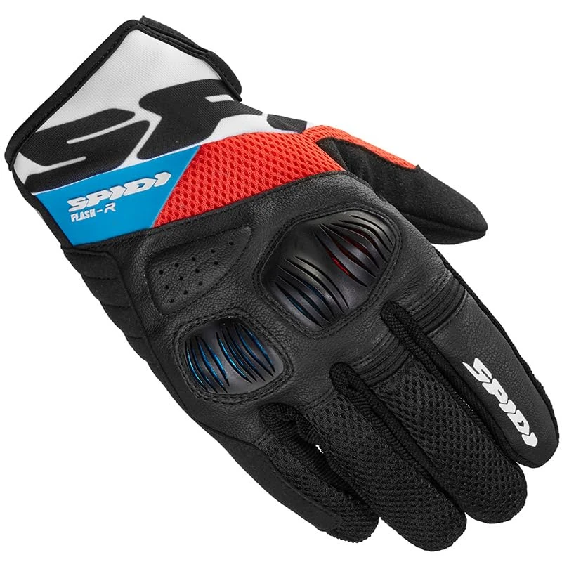 SPIDI flash-r Evo nero-bianco-rosso summer gloves, XL, multi-coloured