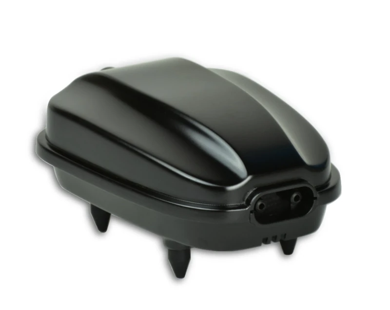 Blagdon Liberty Pulse Air Pump Pond Oxygenator, Solar Powered with Lithium Battery Backup, Pulses 5 Seconds On and 12 Seconds Off, Twin Outlet, Includes 2 Airstones and 2 6FT Airlines, Black