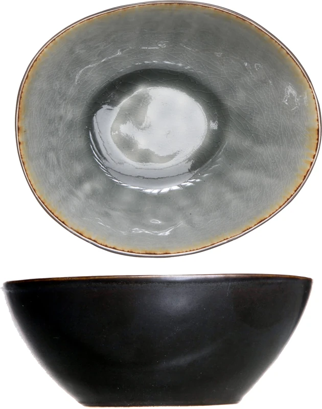 Cosy & Trendy Laguna Ceramic Dish 10.5 x 9 XH 4 cm Blue/Grey - Image 1