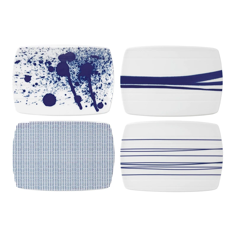 Royal Doulton Pacific 40029956 20cm Cheese Board Mixed 4 PCE Set Porcelain Blue - Image 1