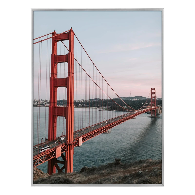 Frametory, 18x24 Aluminum Frame, Metal Wall Mount Frame for Prints with Real Glass, Great for Photos, Artworks, Posters, Puzzle (Silver, 1-Pack)