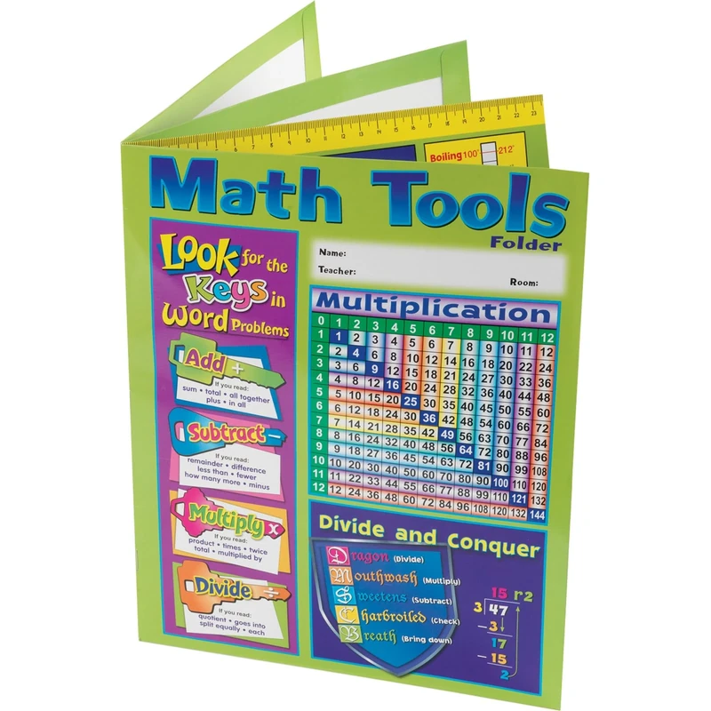 4 Pocket Math Resource Folder Intermediate - Image 1