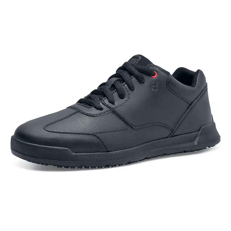 Shoes for Crews Women's Slip-Resistant Work Sneakers – Comfortable, Water-Repellant, Non-Slip, Removable Insoles – Ideal for Restaurant, Catering Kitchen, Chef-Footwear, Waitress – Liberty Black