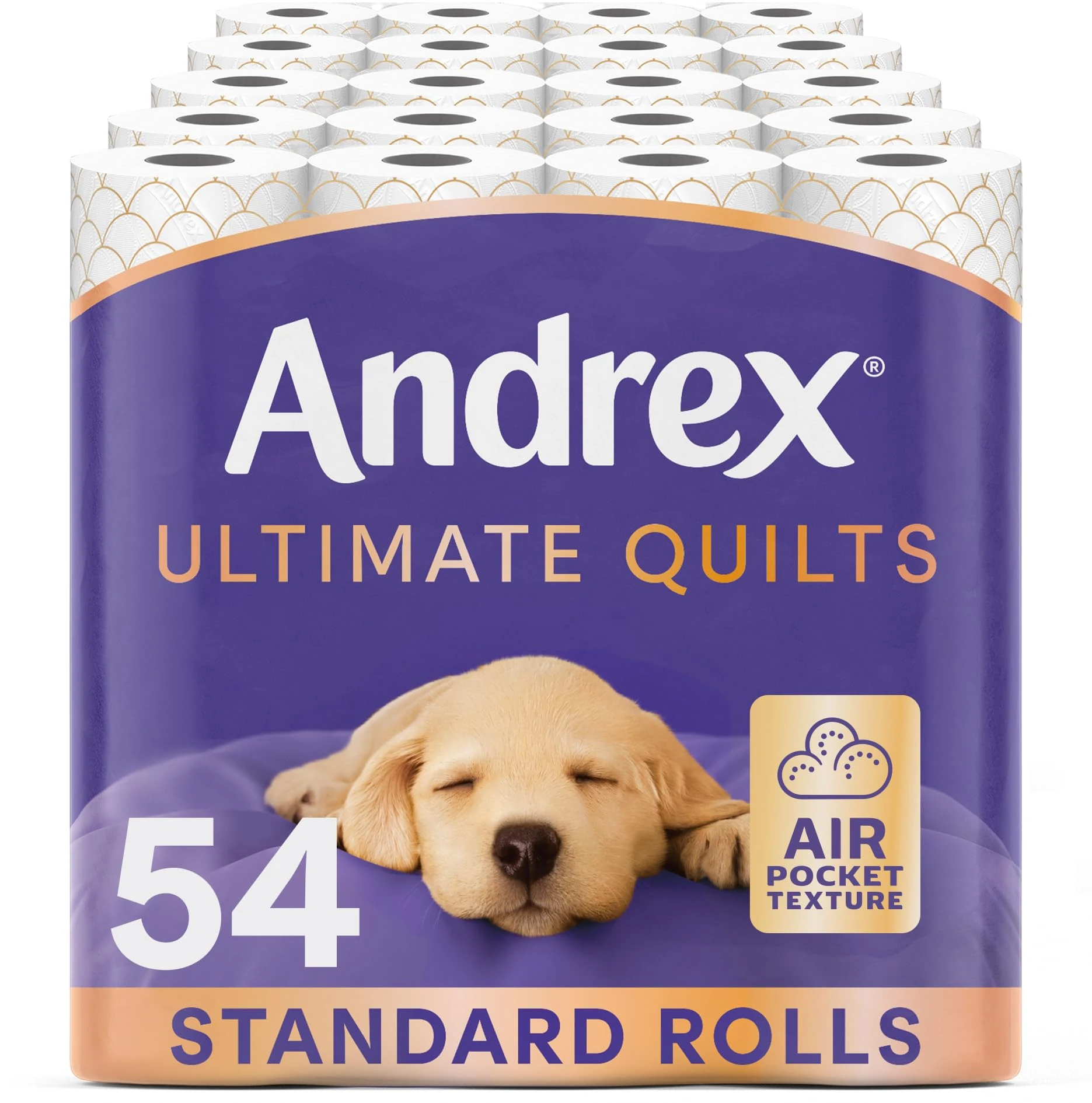 Andrex Toilet Roll - Supreme Quilted Toilet Paper, 54 Toilet Rolls