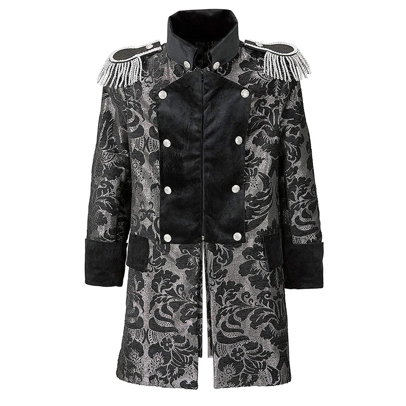 Widmann 59282 ? Jaquard Parade Men's Coat, Medium, Black/Silver