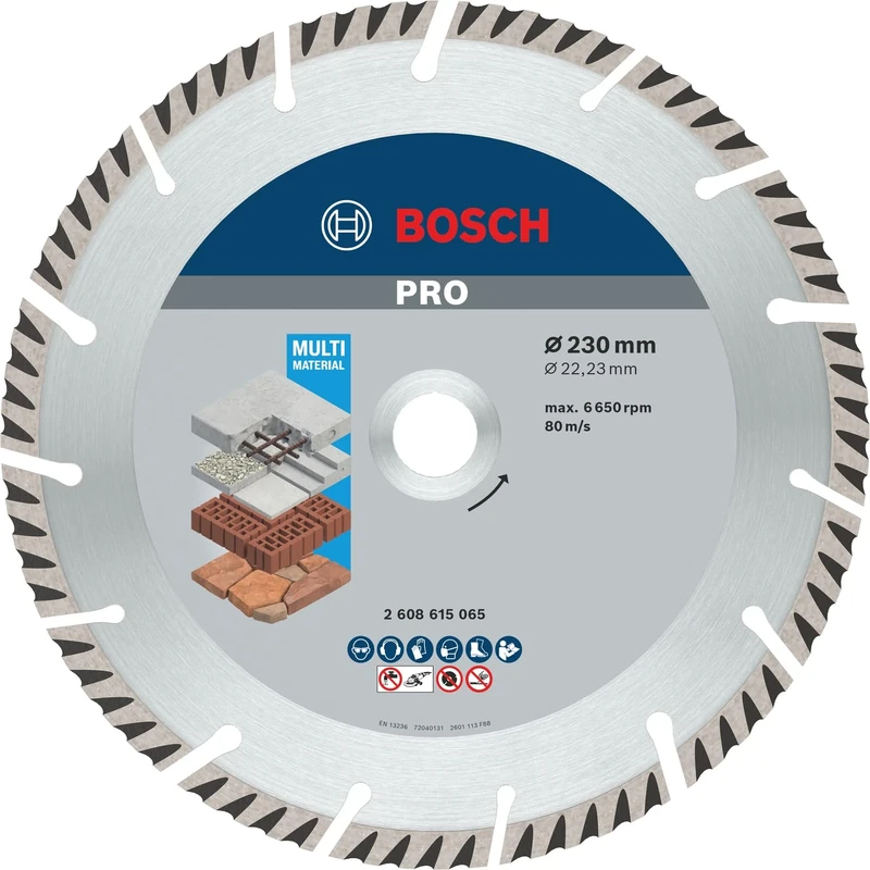 Bosch Professional 10x Diamond Cutting Disc Standard for Universal (Concrete, Stone, Tile, Ø 230 x 22.23 mm, Accessories Angle Grinder)