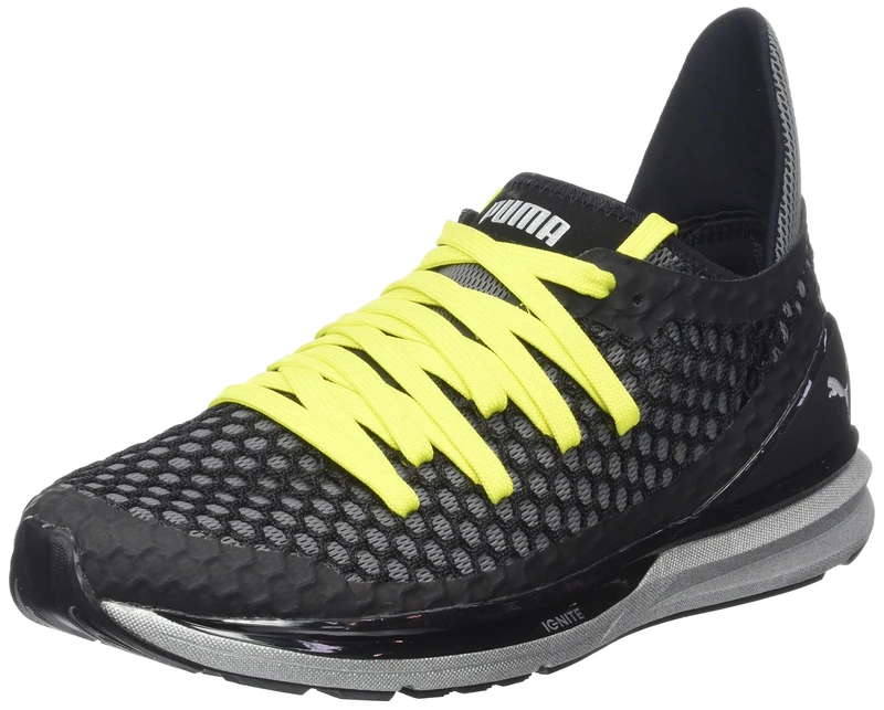 PUMA Men's Ignite Limitless Netfit Nc Outdoor Fitness Shoes, Puma Black Nrgy Yellow, 9 UK - Image 1