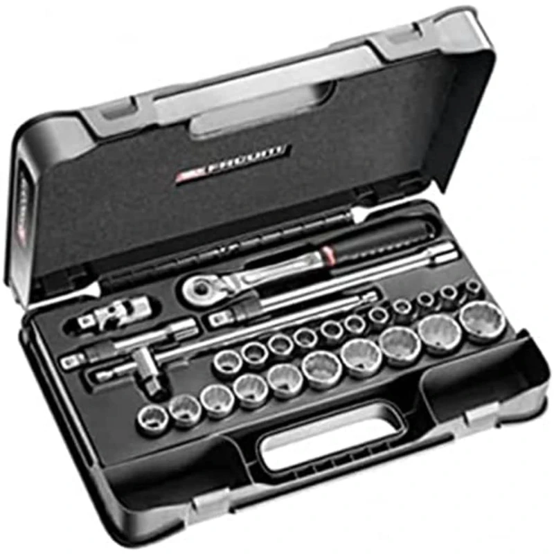 FACOM SL.171-4P12 Series SL.171 1/2" Metric 12-Point Socket Set, 26 Piece