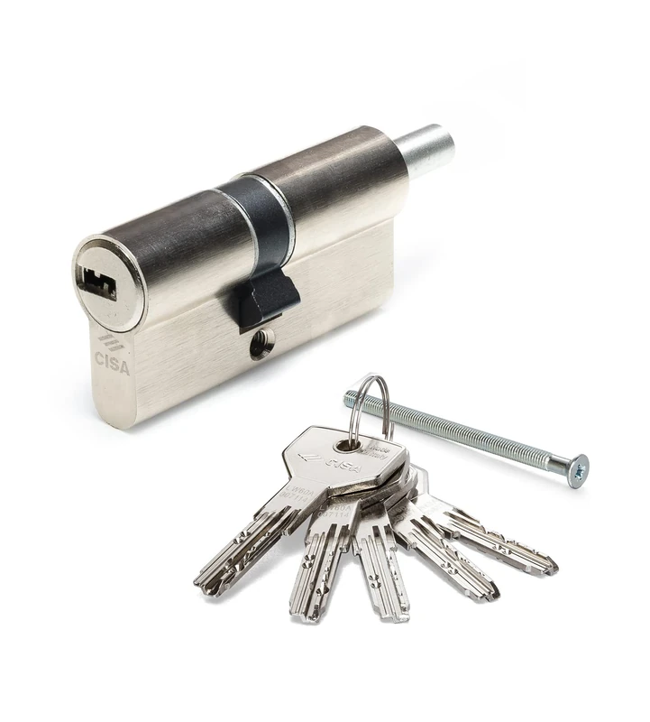 Cisa 1.0E302.18.0.1200.C5 - Asix Cylinder Knob 40x40 Nickel-Plated