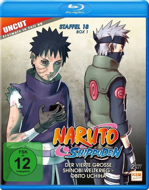 Naruto Shippuden - Der vierte große Shinobi Weltkrieg - Obito Uchiha/Uncut - Staffel 18.1: Folgen 593-602 [Blu-ray] [2007] - Image 1