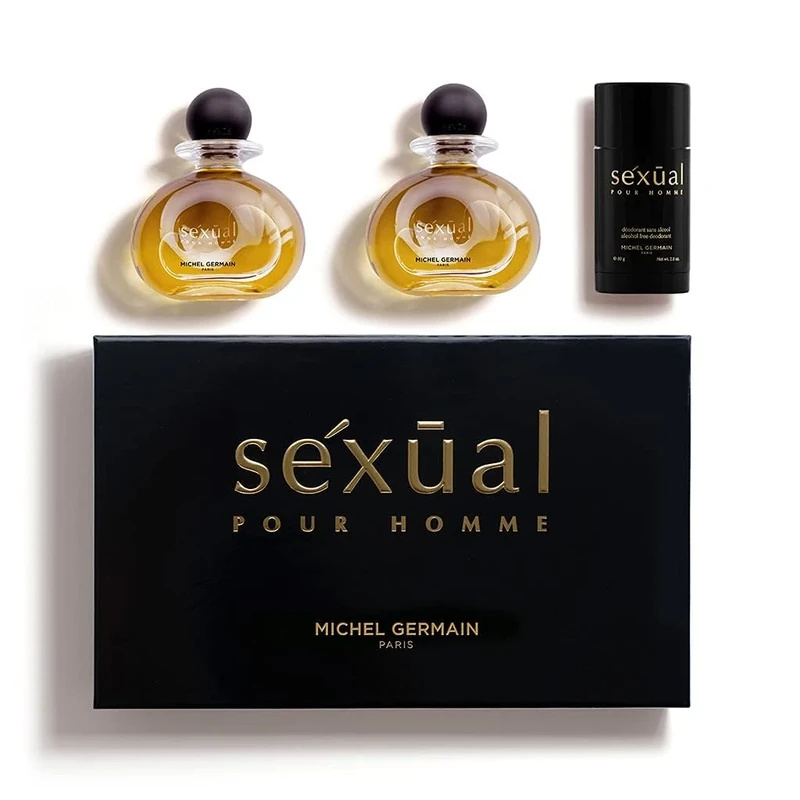 Sexual Pour Homme by Michel Germain for Men - 3 Pc Gift Set 4.2oz EDT Spray, 4.2oz After Shave, 3oz Deodorant Stick