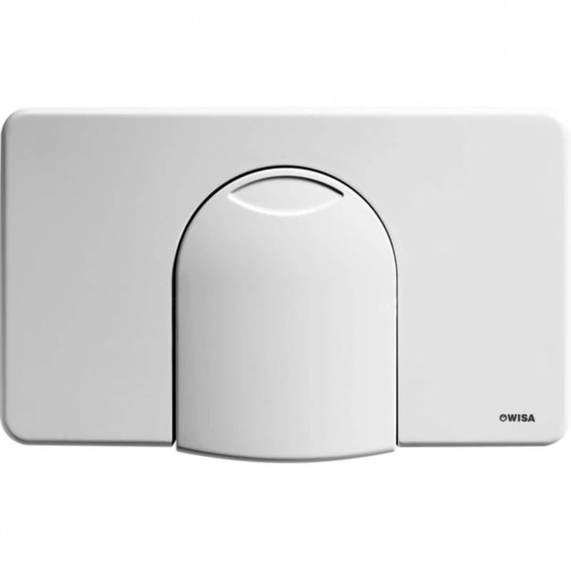Wisa Series 2100 Push Plate - Gloss White - Compatible with Wisa 2100 Cisterns - Wall Mounted - Polished Finish - Plastic - Durable & Stylish Toilet Actuator Plate