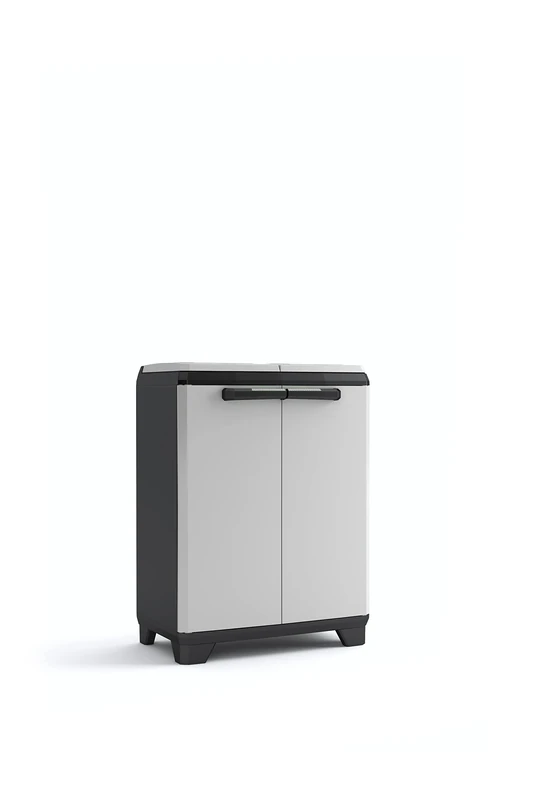 Keter 9736000 Split Recycling Cabinet Premium 68x39x92 cm grey