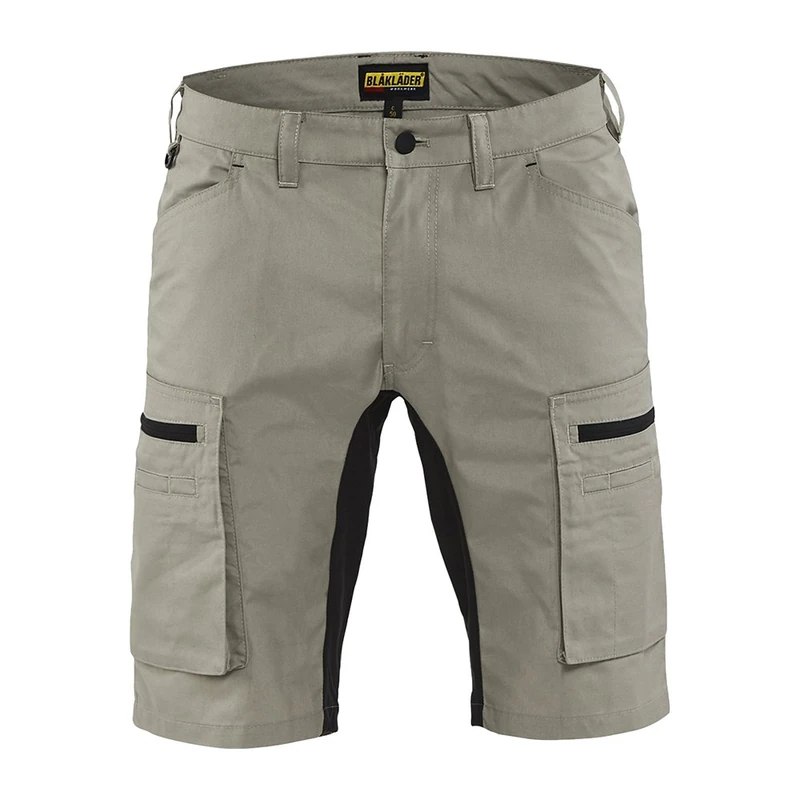 Blakläder 144918452799C50 Service Shorts "Stretch" Size C50 In, Stone Grey/Black