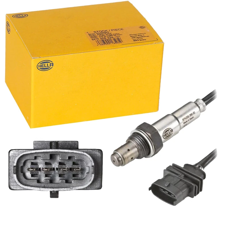 HELLA 6PA 358 066-001 Lambda Sensor - 4-pin connector - before catalytic converter - Cable: 630mm