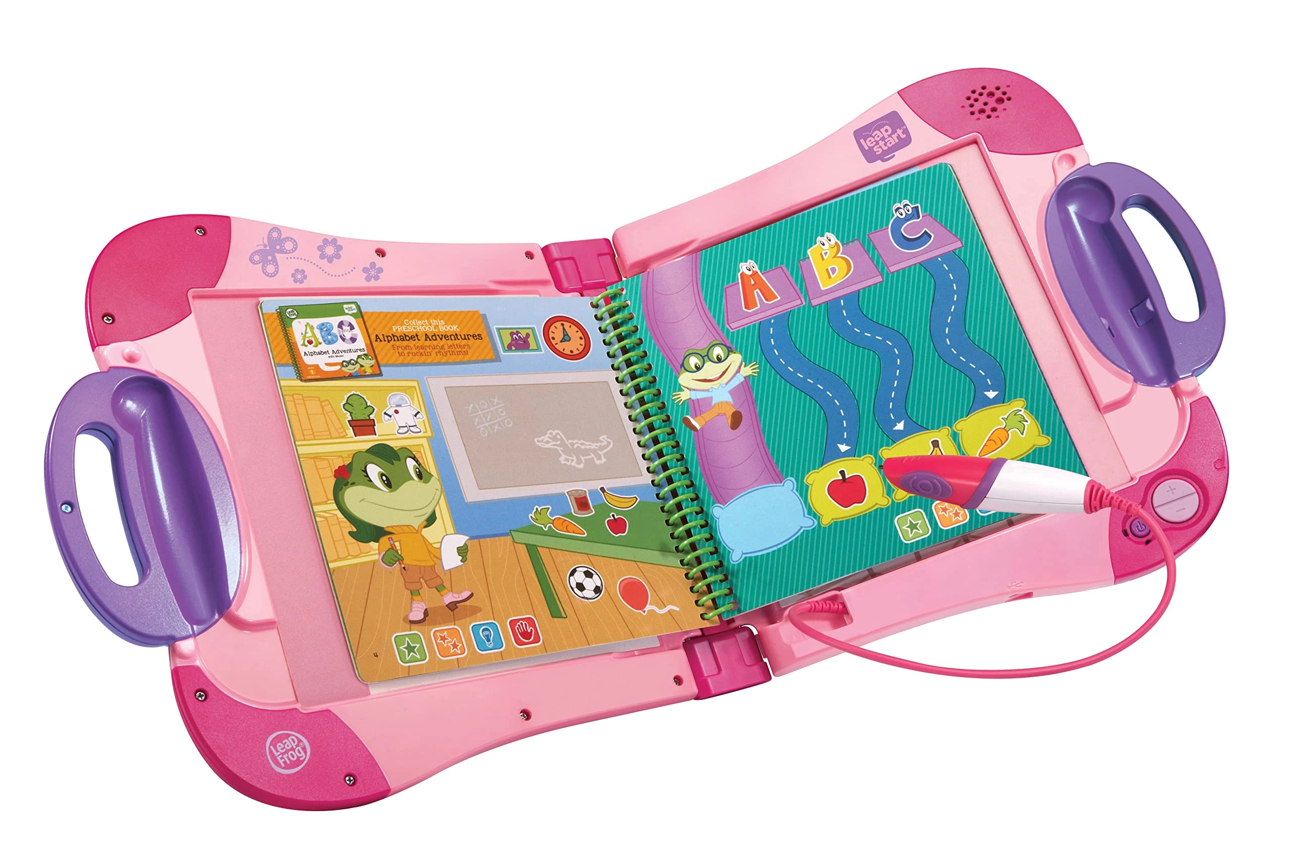 LeapFrog LeapStart Electronic Book, Educational and Interactive Playbook Toy for Toddler and Pre School Boys & Girls 2, 3, 4, 5, 6, 7 Year Olds, Pink, 602153