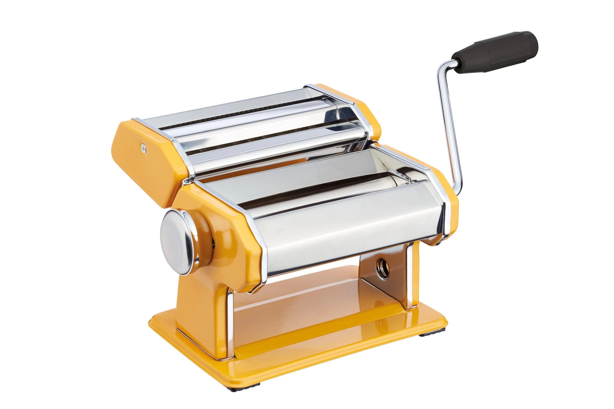 KitchenCraft World of Flavours Stainless Steel Pasta Maker Machine - Yellow