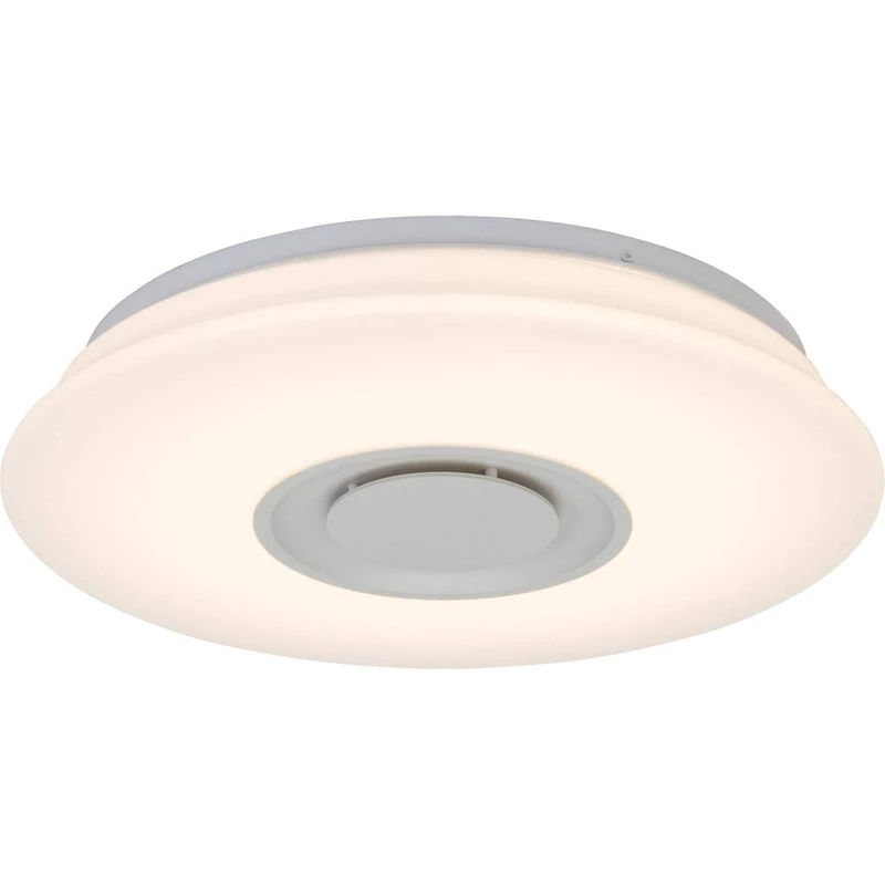 Brilliant AG G98816/05 LED Ceiling Light with RGB Colour Changing Function and Bluetooth Speaker - Remote Control Included, Plastic, Built-in, 12 W, White