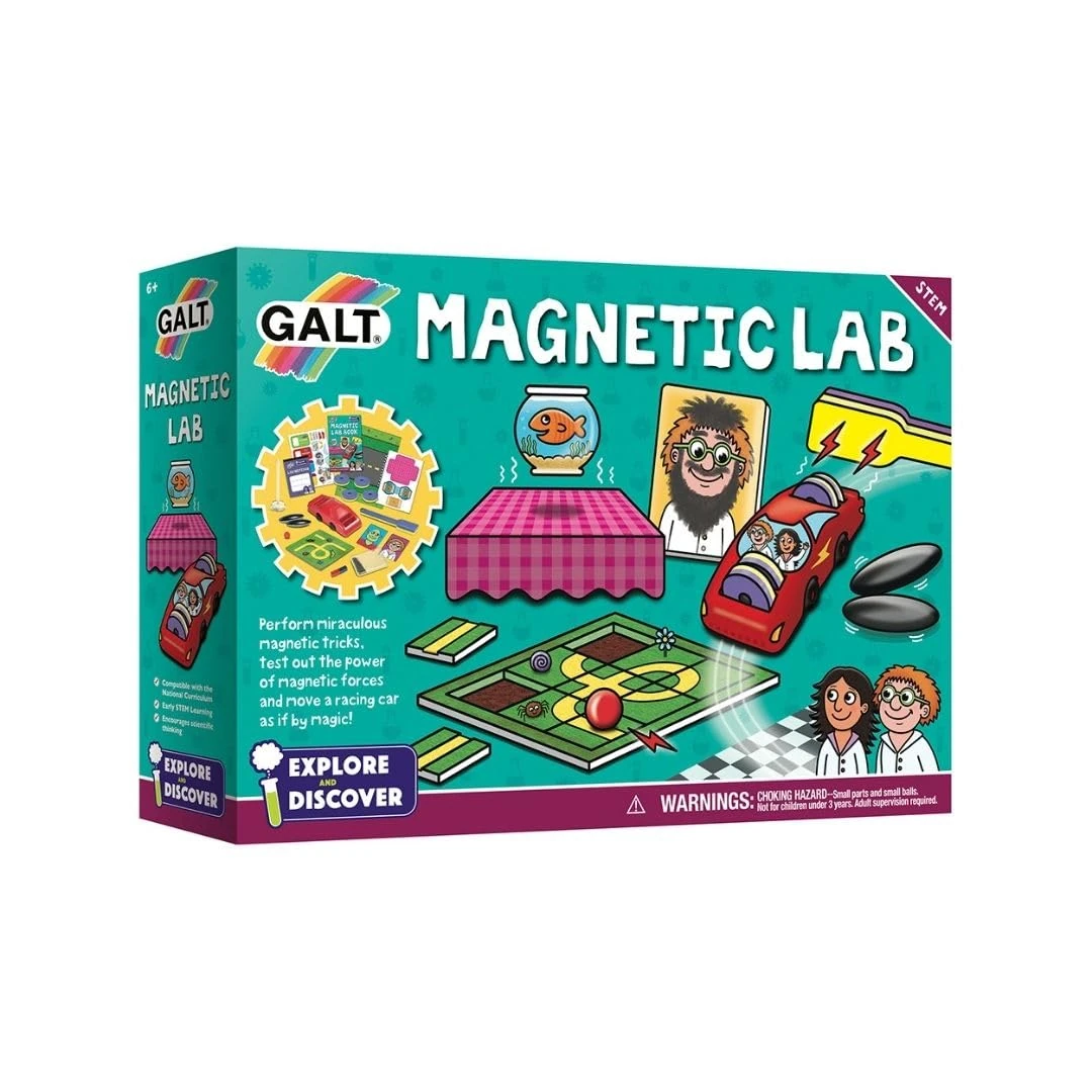 Galt Magnetic Lab - Explore and Discover STEM Science Set, Learning Resources for Kids Scientific Thinking - Childrens Physics Kit Gift for Girls and Boys with 9 Fun Experiments - Ages 6 Years Plus