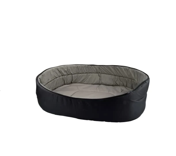Oval basket 80x62cm Essential black/grey
