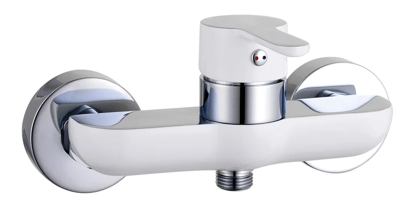 Eisl Shower tap, Disegno Nuevo, Single Lever Mixer, Bicolour Look Chrome/White, NI168DINWCR