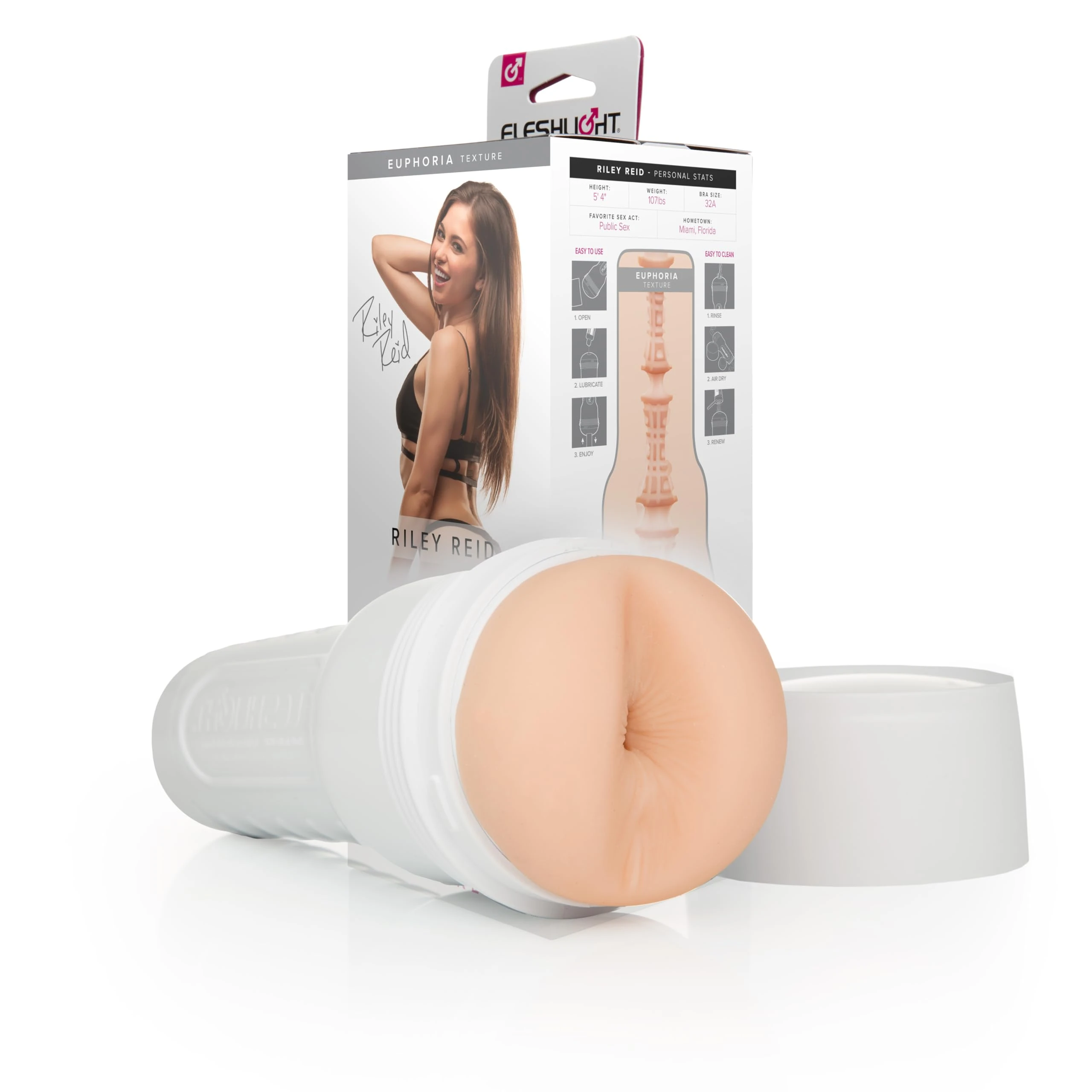 Fleshlight Male Sex Toys Riley Reid Euphoria – The Number One Male Masturbator Sex Toys for Men with Our Anal Fleshlight SuperSkin Pocket Pussy Technology
