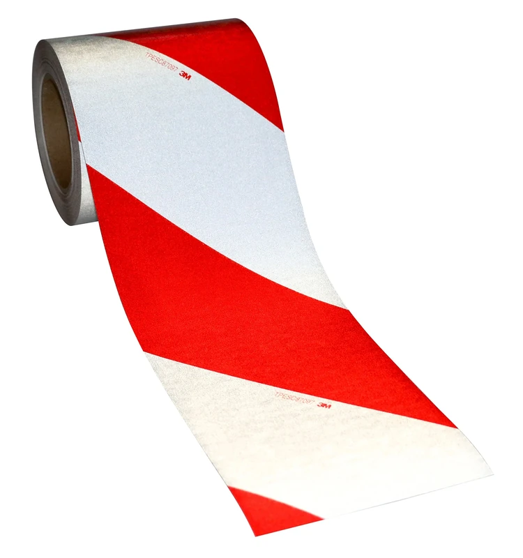 3 M brac1 Alternating Strips, Engineer Grade, Left/Right, Red/White (Pack of 2) - Image 1