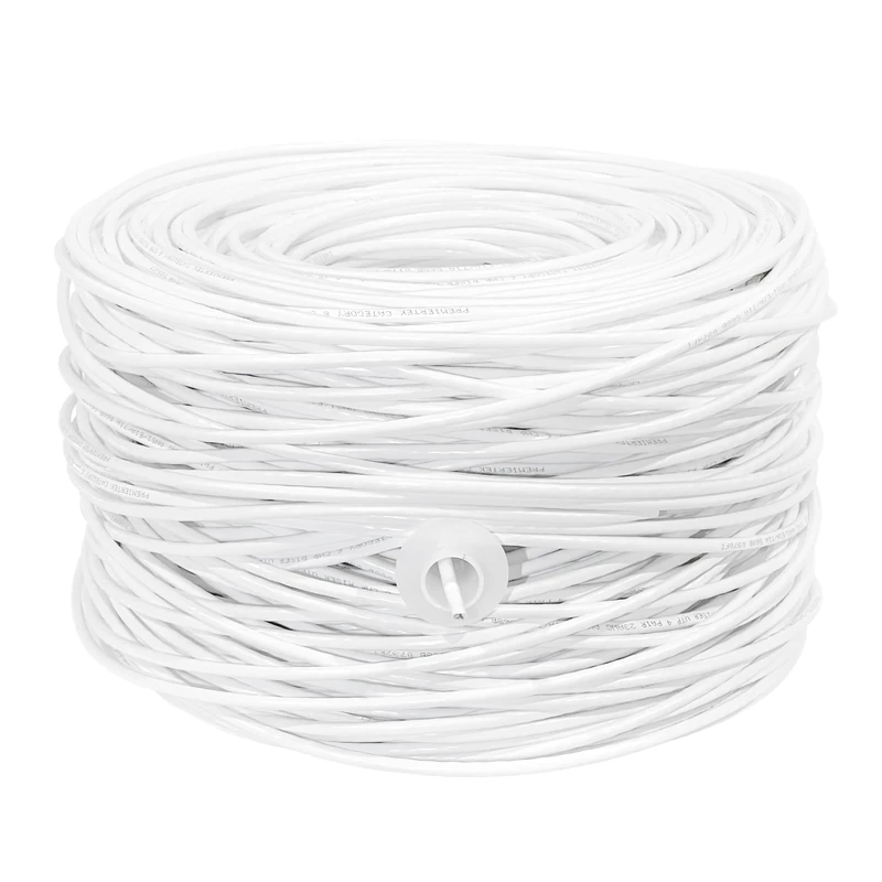 Premiertek 1000Ft Cat6 23AWG UTP Solid 4-pairs Network Ethernet LAN Cable Bulk White (CAT6-CCA-1KFT-W) - Image 1