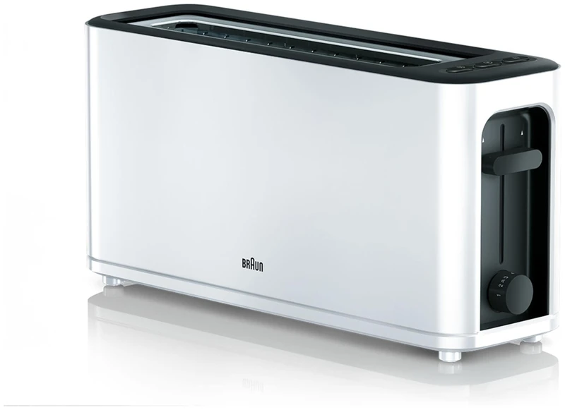 Braun Household HT3100WH 1 Slot Toaster with 7 Browning Levels, 1000 W, White