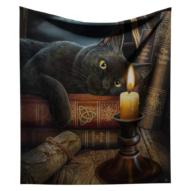 Nemesis Now Witching Hour Lisa Parker Throw 38cm Brown, Polyester
