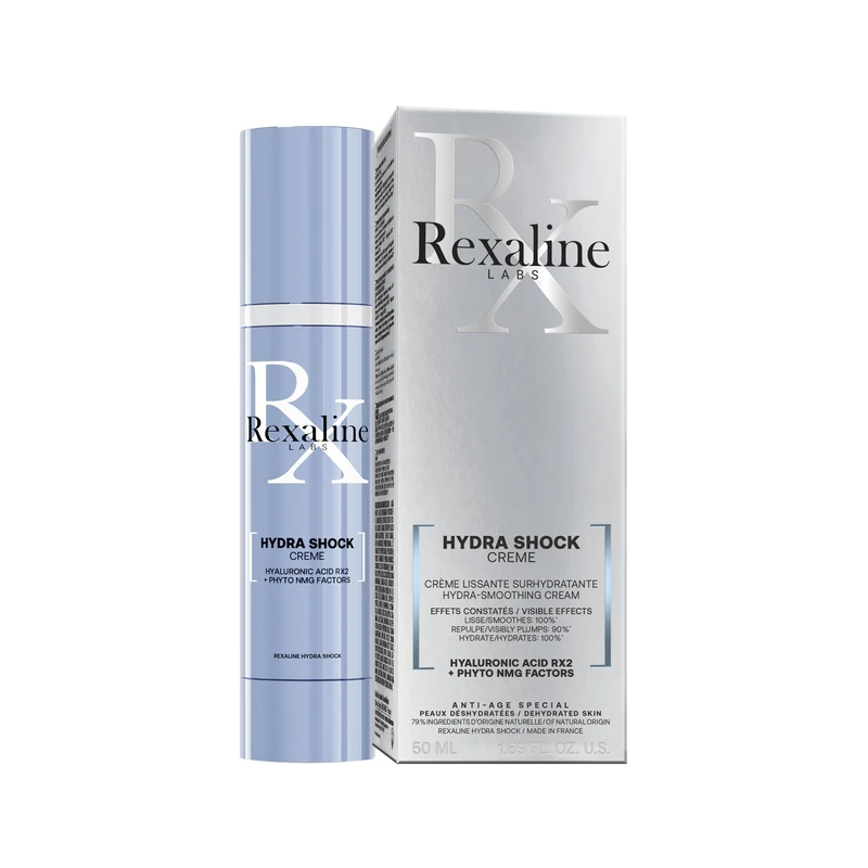 Rexaline - Hydra-Dose - Hyper-Hydrating Rejuvenating Cream - Anti wrinkle cream with Hyaluronic Acid - Anti aging facial care - Day and night cream - Face moisturizer - Cruelty free - 50ml, 700121