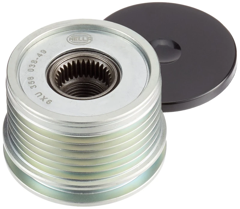 HELLA 9XU 358 038-491 Alternator Freewheel Clutch - Thread Size: M16x1,5 - Number of grooves: 6 - with cap