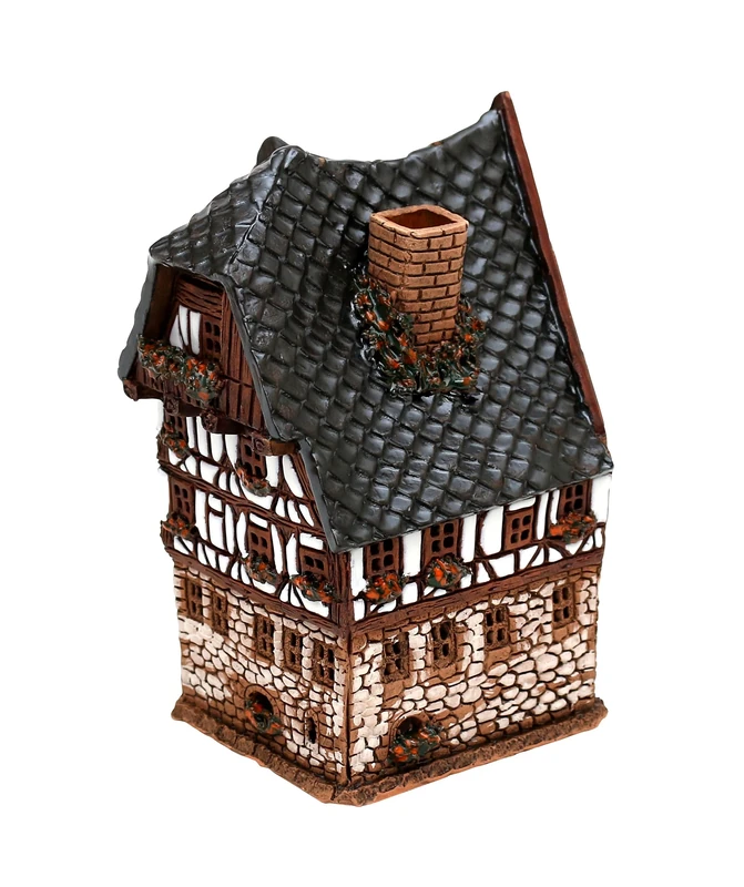 Dekohelden24 141030 Ceramic Light House - Dürer Haus in Nuremberg - HandArt Length 10 cm Width 8 cm Height 15 cm