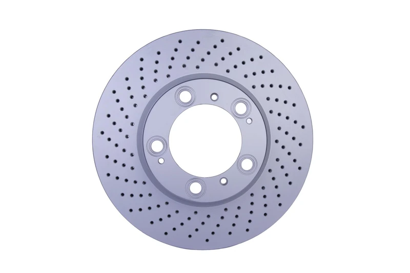 HELLA 8DD 355 127-501 Brake Disc - 50276PRO_HC - High-carbon - Coated - 318mm - 28mm - internally vented/Perforated - for e.g. PORSCHE