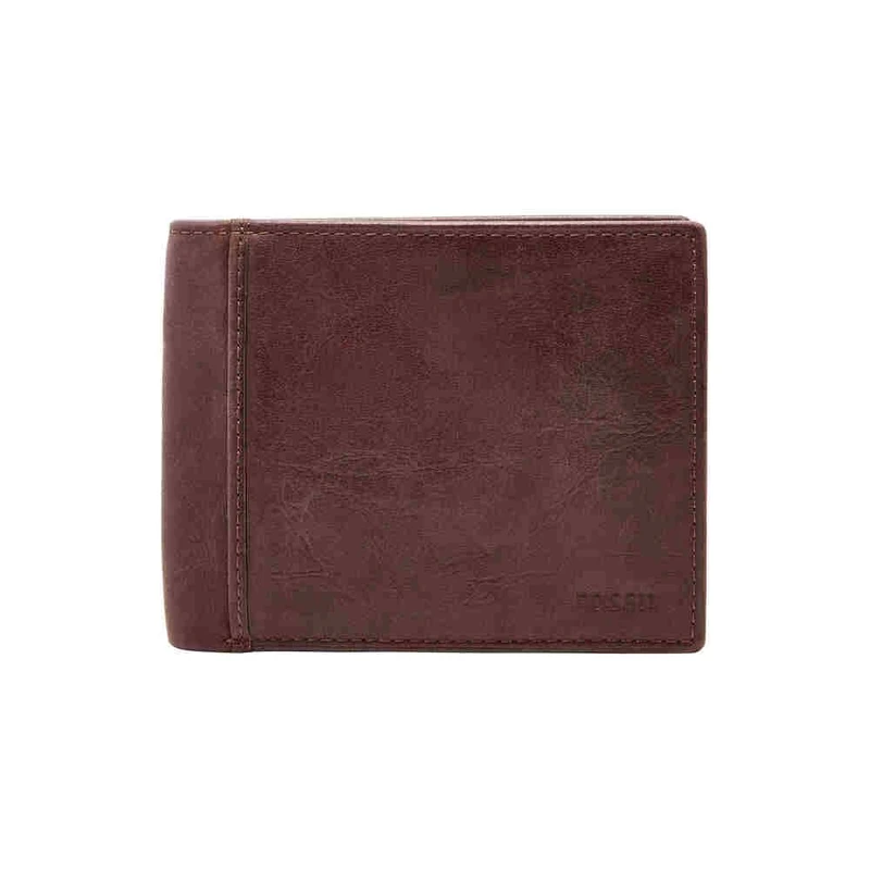 Fossil Men's Ingram Bi-Fold Wallet, Brown, XS