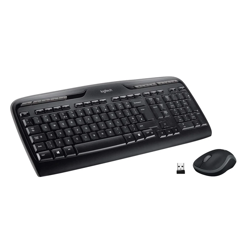 Logitech MK330 Wireless Keyboard and Mouse Combo, QWERTZ German Layout - Black