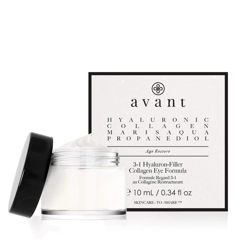 Avant | Anti-Ageing Eye Contour Cream | Aims to Rejuvenate, Hydrate & Soften Eye Area | 3-1 Hyaluron-Filler Collagen Eye Formula | 1x 10ml