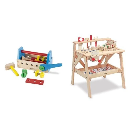 Melissa & Doug Take-Along Tool Kit & Wooden Project Workbench Bundle - Image 1