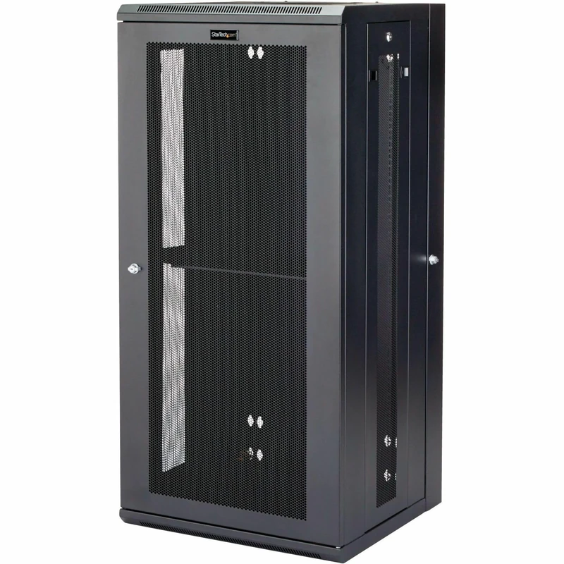 StarTech.com 4-Post 26U Wall Mount Network Cabinet w/ 1U Shelf, 19" Wall-Mounted Server Rack Kit for IT / Data Computer Equipment, Ships Fully Assembled