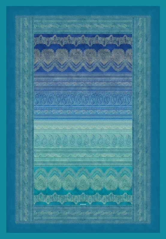 Bassetti Brunelleschi 9286019 Plaid 100% Cotton Turquoise V2 Dimensions: 135 x 190 cm